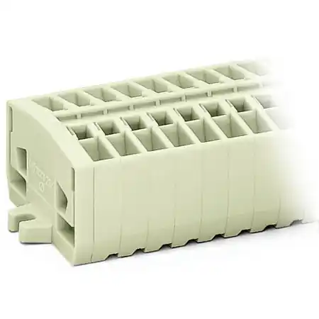 2-conductor terminal strip; suitable for Ex e II applications; 2-pole; without push-buttons; with fixing flanges; for screw or similar mounting types; Fixing hole 3.2 mm Ø; 2.5 mm²; CAGE CLAMP®; 2,50 mm²; light gray Wago Ofertă exclusivă