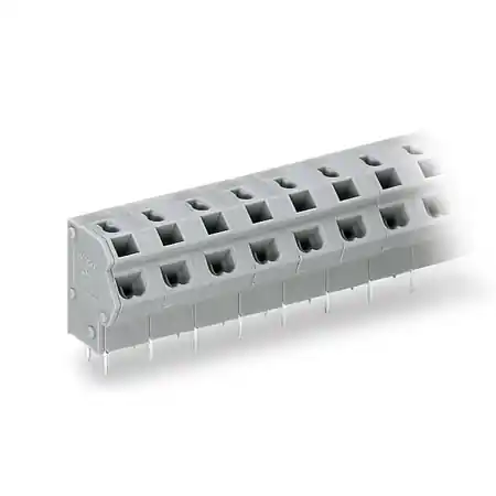 2-conductor PCB terminal block; 0.75 mm²; Pin spacing 7.5/7.62 mm; 6-pole; PUSH WIRE®; 0,75 mm²; gray Wago Ieftin
