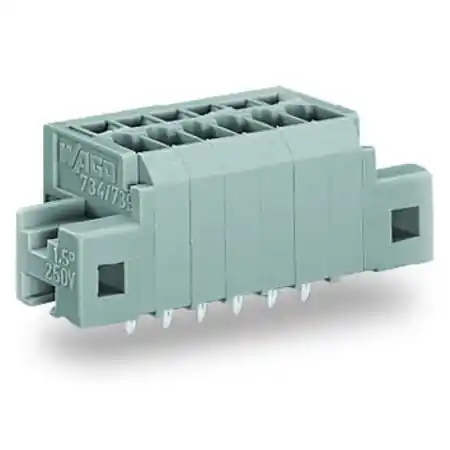 Vezi acum PCB terminal block; 1.5 mm²; Pin spacing 3.5 mm; 8-pole; CAGE CLAMP®; clamping collar; 1,50 mm²; gray Wago