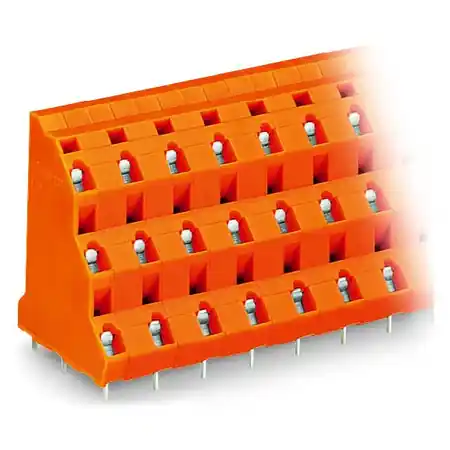 Triple-deck PCB terminal block; 2.5 mm²; Pin spacing 10.16 mm; 3 x 8-pole; CAGE CLAMP®; 2,50 mm²; orange Wago Plată sigură