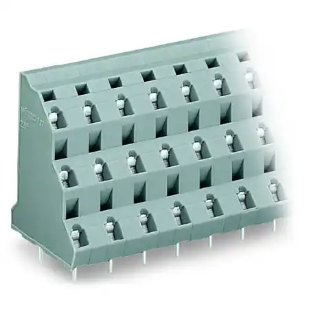 Triple-deck PCB terminal block; 2.5 mm²; Pin spacing 10 mm; 3 x 2-pole; CAGE CLAMP®; 2,50 mm²; gray Wago Reduceri