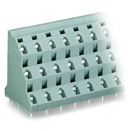 Triple-deck PCB terminal block; 2.5 mm²; Pin spacing 10 mm; 3 x 4-pole; CAGE CLAMP®; 2,50 mm²; gray Wago Expediere rapidă