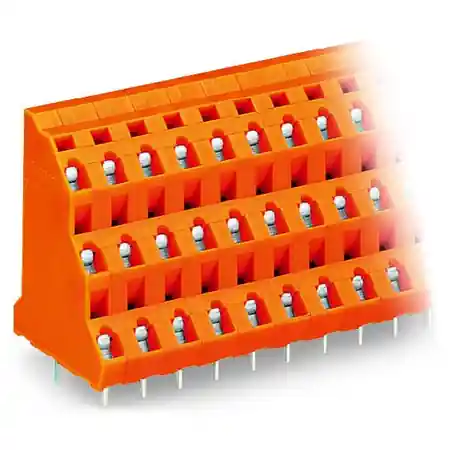 Triple-deck PCB terminal block; 2.5 mm²; Pin spacing 7.62 mm; 3 x 16-pole; CAGE CLAMP®; 2,50 mm²; orange Wago Ofertă de sezon