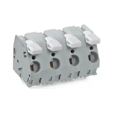 Vezi acum PCB terminal block; lever; 6 mm²; Pin spacing 12.5 mm; 11-pole; CAGE CLAMP®; 6,00 mm²; gray Wago