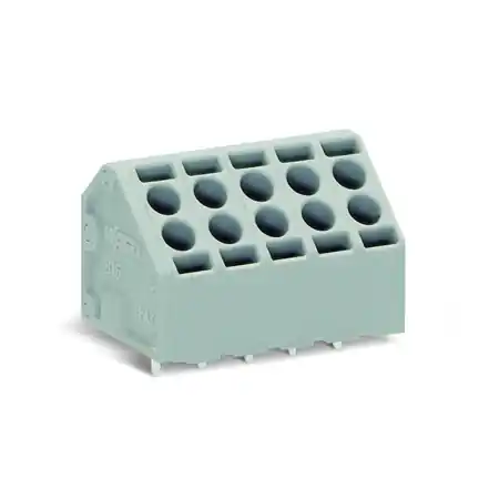 2-conductor PCB terminal block; 1.5 mm²; Pin spacing 5 mm; 11-pole; Push-in CAGE CLAMP®; 1,50 mm²; gray Wago Ofertă