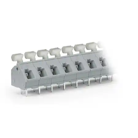 Ultima șansă PCB terminal block; push-button; 2.5 mm²; Pin spacing 7.5/7.62 mm; 6-pole; CAGE CLAMP®; commoning option; 2,50 mm²; gray Wago