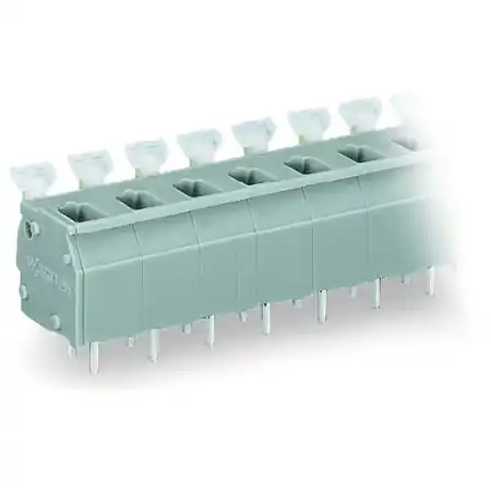 Ultima șansă PCB terminal block; push-button; 2.5 mm²; Pin spacing 7.5/7.62 mm; 24-pole; suitable for Ex-e applications; CAGE CLAMP®; commoning option; 2,50 mm²; light gray Wago