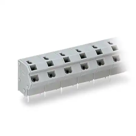2-conductor PCB terminal block; 0.75 mm²; Pin spacing 10/10.16 mm; 8-pole; PUSH WIRE®; 0,75 mm²; gray Wago Transport gratuit