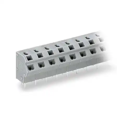 2-conductor PCB terminal block; 0.75 mm²; Pin spacing 7.5/7.62 mm; 16-pole; PUSH WIRE®; 0,75 mm²; gray Wago Ofertă