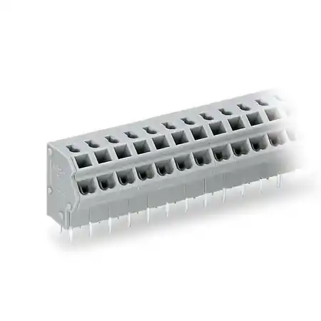 2-conductor PCB terminal block; 0.75 mm²; Pin spacing 5/5.08 mm; 16-pole; PUSH WIRE®; 0,75 mm²; gray Wago Ultima șansă