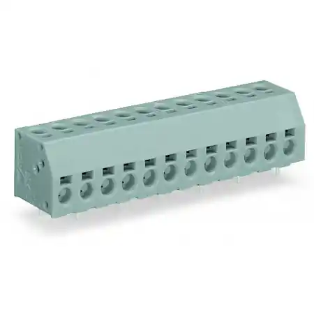2-conductor PCB terminal block; 1.5 mm²; Pin spacing 5 mm; 11-pole; PUSH WIRE®; 1,50 mm²; blue Wago Bestseller