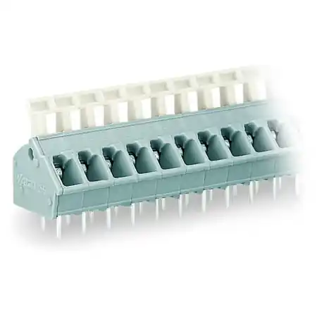 PCB terminal block; push-button; 2.5 mm²; Pin spacing 5/5.08 mm; 9-pole; CAGE CLAMP®; commoning option; 2,50 mm²; gray Wago Ofertă