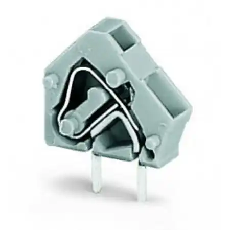 Ultima șansă Stackable PCB terminal block; 2.5 mm²; Pin spacing 5/5.08 mm; 1-pole; CAGE CLAMP®; commoning option; 2,50 mm²; light gray Wago